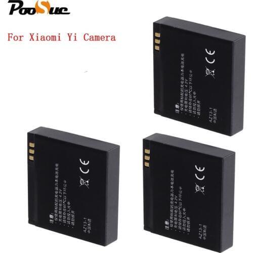 3PCS High Quality Xiao mi yi xiaoyi battery 1010mAh 3.7V AZ13-1 Li-ion battery For xiaoyi Action camera xiaomi yi accessories