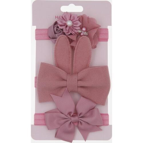 3pcs/lot Toddler Baby Girls Elastic Flower Headband Soft Strenchy Bowknot Floral Headband Baby Headwear Girls Princess Hair Band