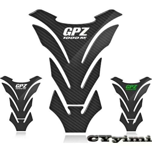 3D Carbon Fiber Motorcycle Fuel Tank Pad Cover Protector Decal Stickers For Kawasaki GPZ 1000RX GPZ1000RX