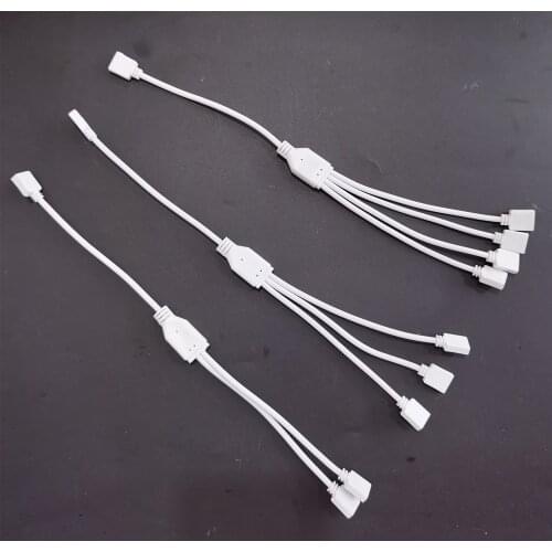 4Pin RGB Splitter Connector Extension Cable Cord Wire RGB LED Strip Lighting Connector wire for 5050 3528 RGB LED Strip Light