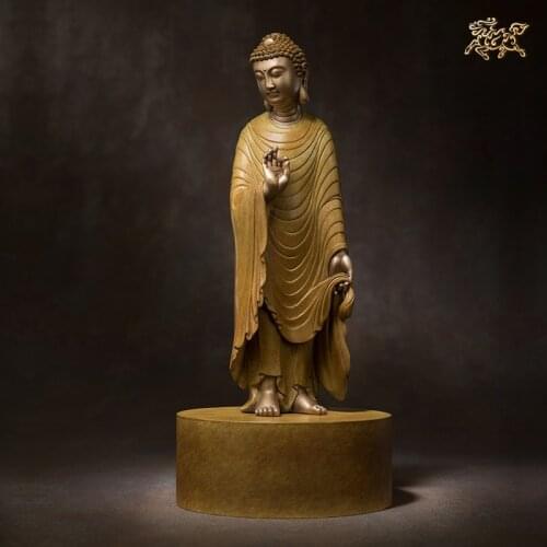 A+ Asia Thailand home altar high grade decorative buddha statue PU DU ZONGSHENG buddha BLESS family safe health bronze statue