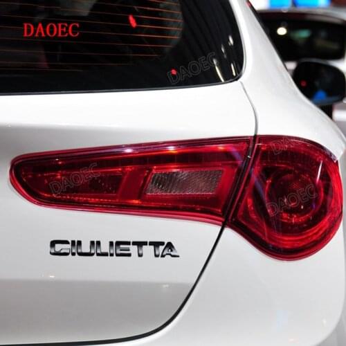 GIULIETTA Car Metal Tail Letter Decorative Sticker For Alfa Romeo Giulietta Exterior Modification Accessories