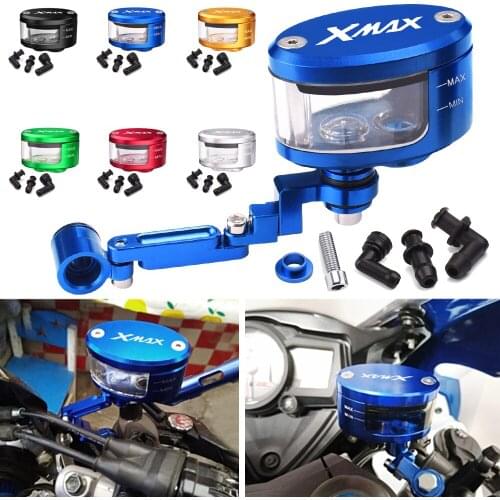 Motorcycle Brake Clutch Tank Cylinder Fluid Oil Reservoir Cup+support bracket For YAMAHA XMAX300 XMAX400 XMAX 125 250 300 400