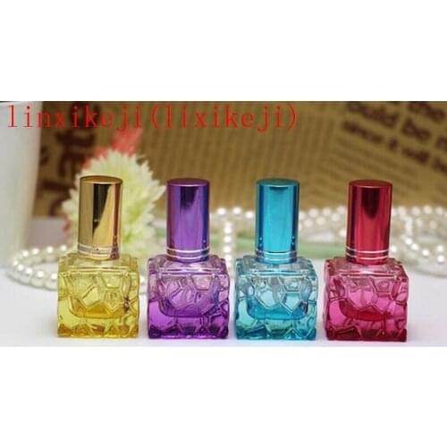 Free shipping 500pcs 10ml glass perfume bottle empty perfume bottle color