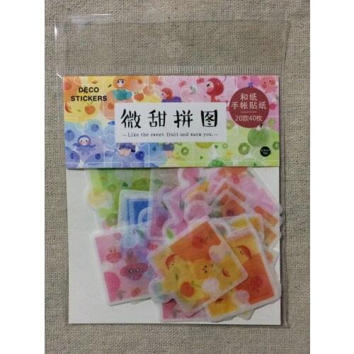Sweet picture decorative sticker bag(1pack=40pieces)