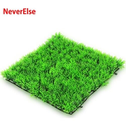 Aquarium Decoration Artificial Water Plastic Green Grass Plant Lawn 25x25cm Fish Tank Deco Aquario Landscape Underwater Ornament