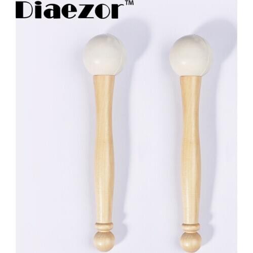 Diaezor 2Pcs Accessory 20cm Rubber Mallets for Playing Crystal Singing Bowl