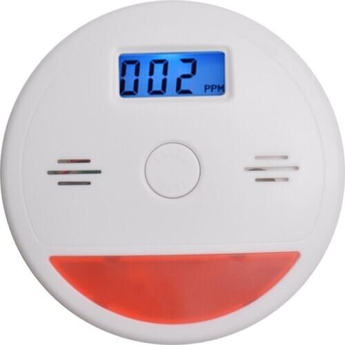 Home Alarm LCD Digital Screen Stand Alone Carbon Monoxide Detector Warning Test CO Gas Leak Detector