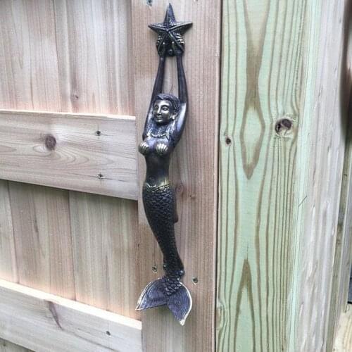 Retro Mermaid Door Handles Kitchen Cabinet Handles Solid Drawer Knobs Fashion Furniture Handle Hardware