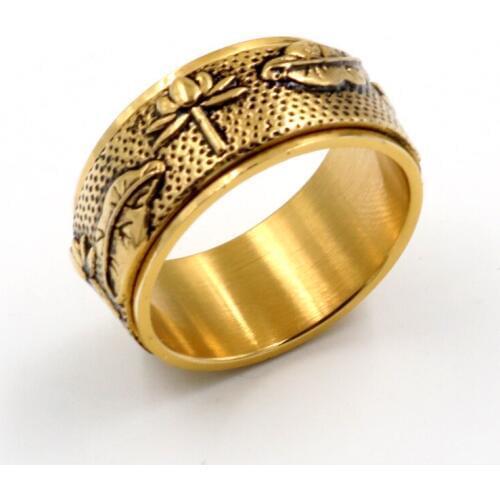 High quality Men 316L Stainless steel rings retro fashion personality minimalist popular stainless steel rotatable Women ring