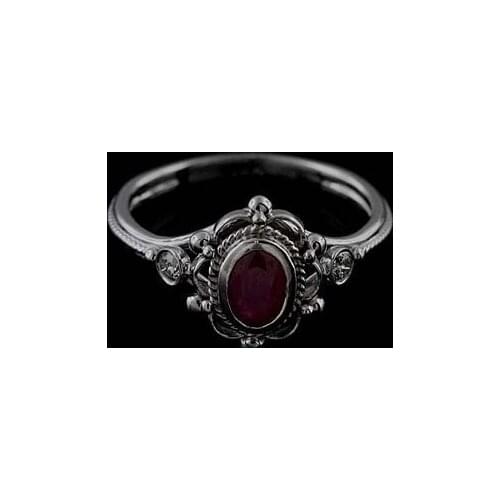 925 Sterling Silver Vintage Gemstone Rings for Women Genuine Fine Jewelry Wedding Anniversary Wide Silver Rings Gift Wholesale