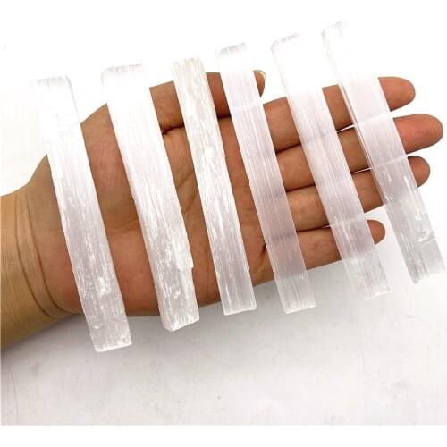 Beautiful 1PC Natural White Selenite Gypsum Sticks Irregular Shape Raw Gemstone Reiki Energy Natural Quartz Crystals