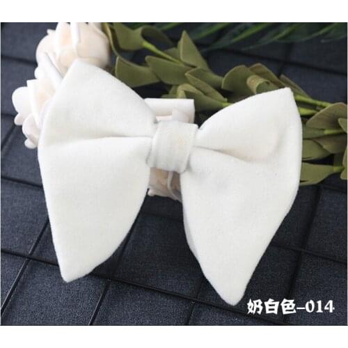 Handsome Double-Layer Men Bow Ties Solid Color Adjustment Velvet Necktie Cravat NO: 02