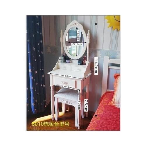 New American economical solid wood dressing table small mini princess simple garden bedroom makeup table