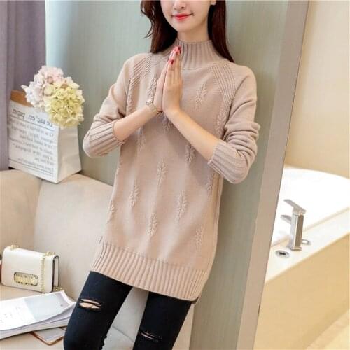 Autumn and winter womens turtleneck sweater Korean version of long-sleeved loose stretch warmth womens pullover sweater top