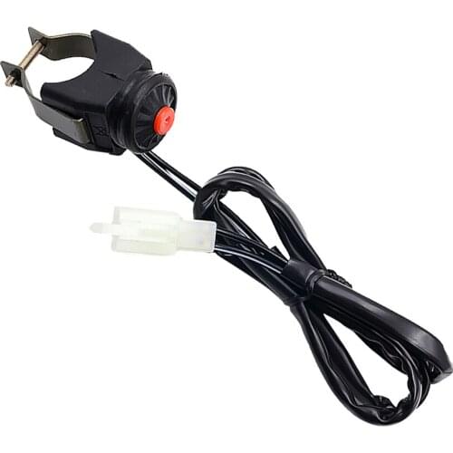 Motorcycle Pit Dirt Bike Motorcross Kill Horn Switch Momentary Button Red Plastic Housing+Copper Wire