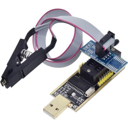 CH341A 24 25 Series EEPROM Flash BIOS USB Programmer Module + SOIC8 SOP8 Test Clip For EEPROM 93CXX / 25CXX / 24CXX
