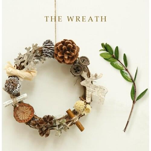 Retro Vine Garland Wreath Home Holiday Decorations DIY Ornaments Fotografia Backgrund Props Photo Studio Photography Accessories