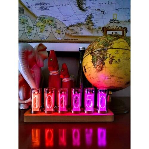 RGB-6BIT Pseudo Glow Tube Clock LED Digital Gift Ornaments The Gate of Destiny