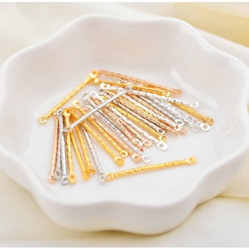 100p 20/25/30mm Bar shape Earring connector charm pendants Tassel Chain diy Earrings accessories jewelry making findings supplie