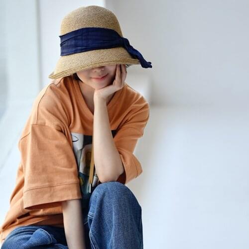 MICOCO A3692C Korean version leisure foreign style texture flax bow practical joker straw hat