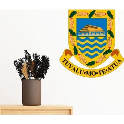 Tuvalu Oceania National Emblem Removable Wall Sticker Art Decals Mural DIY Wallpaper for Room Decal