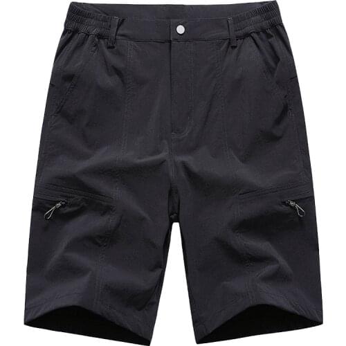 Outdoor Multi-Pocket Waterproof Quick-Drying Breathable Shorts Male Trekking Fishing Mountaineering Loose Casual Short Pants