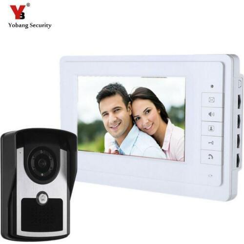 Yobang Security 7 inch Video intercom Door Phone System IR Camera Wired Door Bell System Outdoor Camera Calling Button Speaker