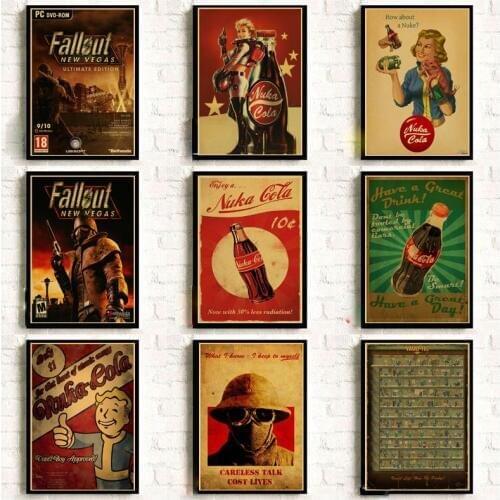 Vintage Fallout 3 4 Game retro posters home decor kraft classic wall paper high quality painting