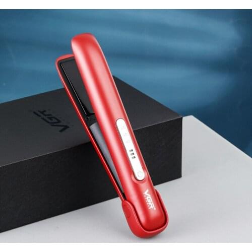 VGR 585 Hair Straightener Portable Mini Rechargeable Professional Ceramic Glaze Charging Treasure Hair Curler VGR V585