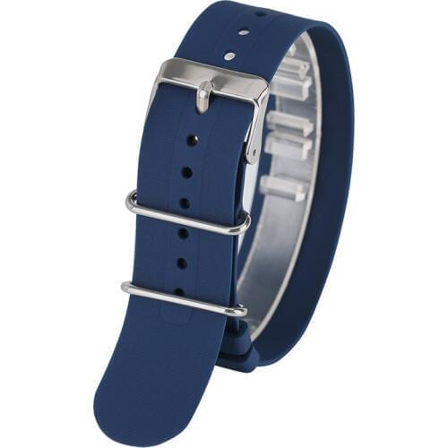 18mm 20mm 22mm High Quality Replace Rubber Soft Silicone Watch Strap Band Casual Sport Military Diving Black Blue Waterproof