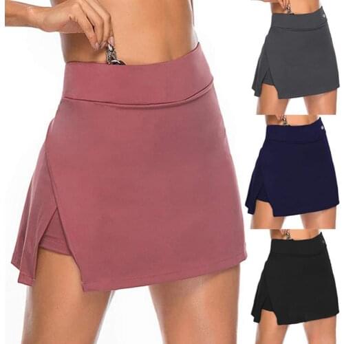 Women Irregular Slitting Hem Fake Two Piece Elasticsummer Sports casual streetwear Shorts Mini Skirt kpytomoa longue femme