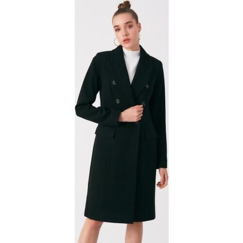 Women Winter Coats Long Coats Cashmere Wool Collar Coat Kuruvaz Autumn Winter Fashion Clothing from Turkey