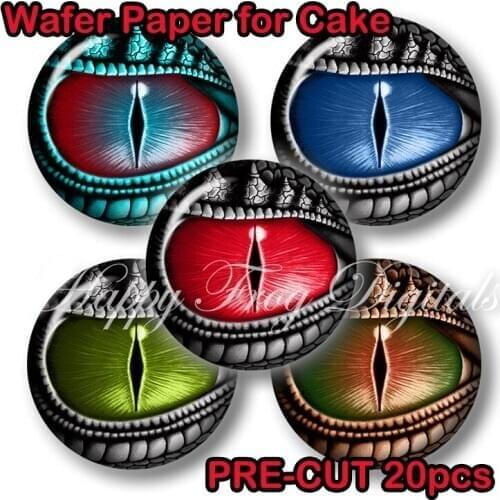 Snake eye pattern 4 cm edible Pre-Cut wafer Lollipop Cupcake Toppers,Idea DIY Bakeware cake stand paper cake decorating tools