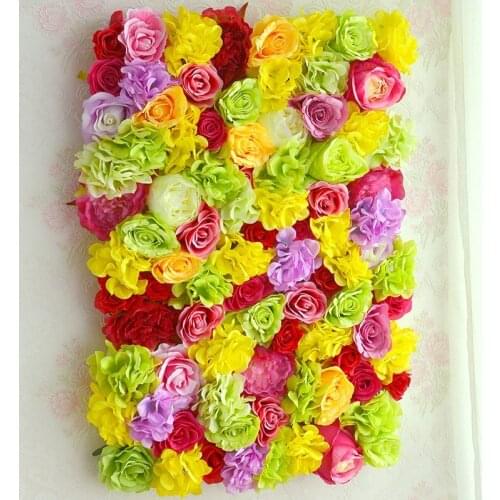 10PCS/LOT 40cm*60cm Artificial silk rose flower wall wedding decoration home decor party flowers wall