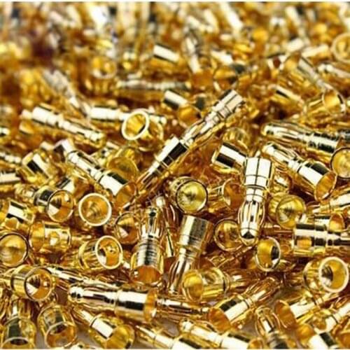 100 pcs(50 pairs) Gold Bullet Banana Connector Plug 3.5mm For Multicopter Quadcopter Motor ESC Lipo Battery Connecting Par Drone