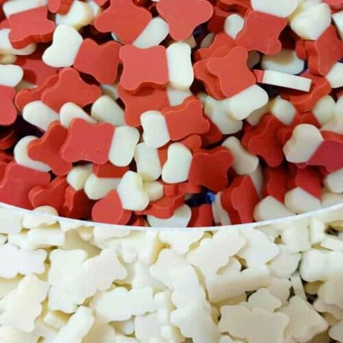 20Pcs Sweet Bear Candy Slices Polymer Hot Clay Sprinkles DIY Slime Filling Accessories Scrapbooking Phone Case Decoration