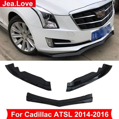 3 pcs/set Car Front Bumper Lip Front Shovel Ptotector Exterior Car Modification Parts Cover Trim for Cadillac ATSL 2014-2016