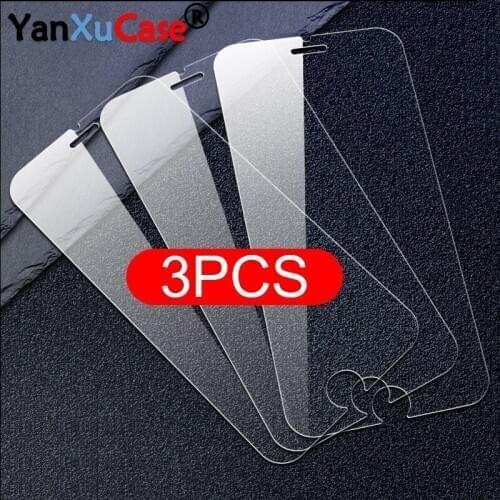 3PCS Glass for iPhone 11 Pro Max X XR XS Max 5S Tempered Glass SE 2020 Protective Screen Protector On iPhone 7 8 6s Plus X glass