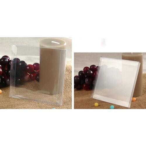 300pcs 1*10*10cm Wedding PVC Box Clear Gift Craft Cosmetic Display Box Small Jewelry Packing Holder Transparent Plastic Box