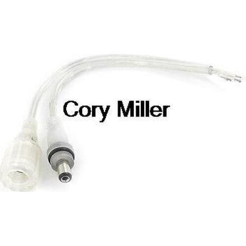 35cm Long Replacing LED Strip Male Female 1P Clear Waterproof Connector Cable