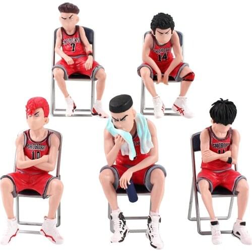 5pcs/set 9-11cm Anime Slam Dunk Figure Hanamichi Sakuragi Rukawa Kaede Akagi Takenori Miyagi Ryota PVC Action Figure Model Toys