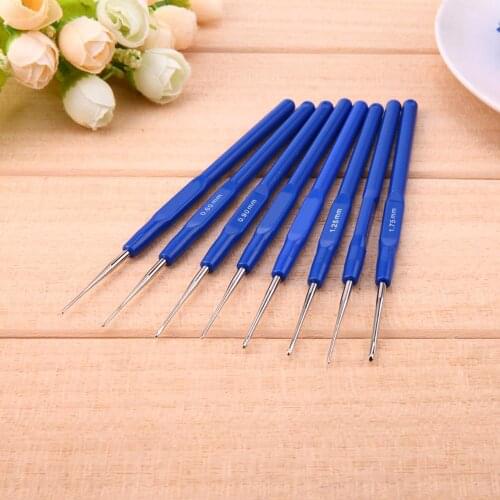 8pcs/lot Small Crochet Hooks Stitches Knitting Needles Handicraft Crochet Set Hand Weave Tool Sewing Accessories Hot Selling