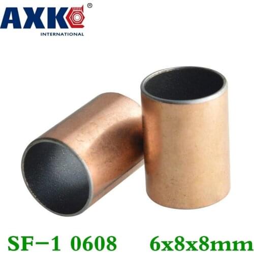Axk 50pcs Sf-1 0608 6x8x8 Mm Self Lubricating Composite Bearing Bushing Sleeve Free Shipping Sf1
