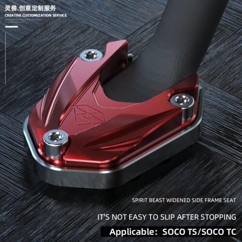 Spirit Beast Motorcycle Foot Support Pad Modification Accessories For SOCO TC TS Side Stand Pad Extension Side Support Pad