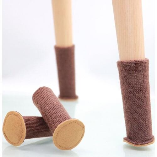 Chair Foot Cover Knitted Protective Desk Leg Socks Furniture Feet Sleeve Dining Table Floor Non-Slip Protector Home Decor