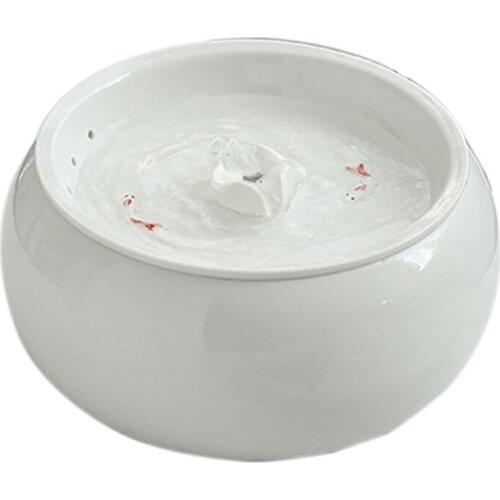 Electric Ceramic Cat Drinking Water Fountain for Cats Dogs Drinking Bowl Automatic Cat Water Fountain Dispenser