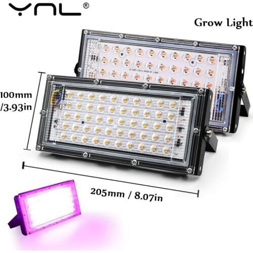 Grow Light IP65 Full Spectrum 50W AC 220V Phyto Lamp For Plants Tent Flower Seeding Lamp Indoor Outdoor Led Floodlight