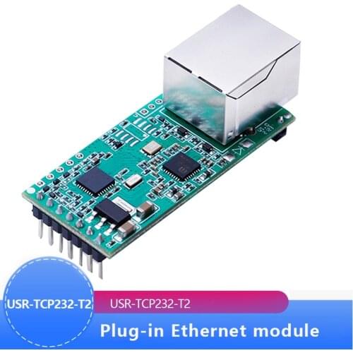 USR-TCP232-T2 Tiny Serial Ethernet Converter Module Serial UART TTL to Ethernet TCPIP Module Support DHCP and DNS