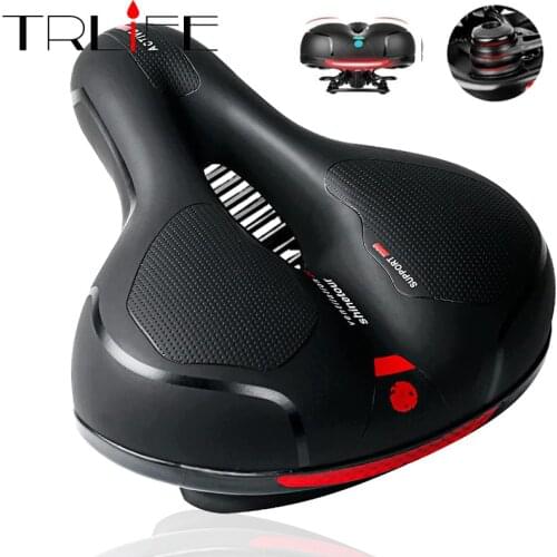 TRLIFE MTB Bicycle Saddle Seat Bicycle Road Cycle Saddle Mountain Bike Gel Seat Shock Absorber Wide Comfortable Accessories